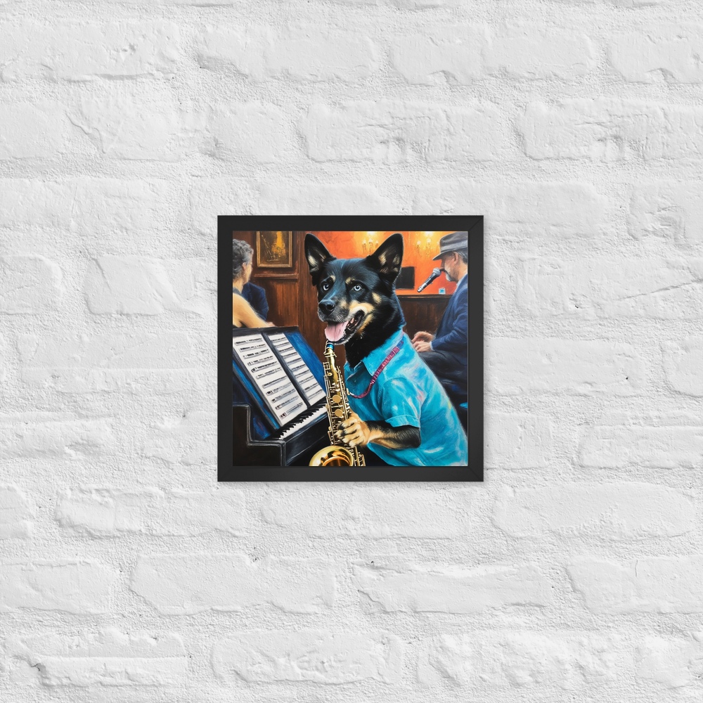 PugMug Custom Blue Framed Print