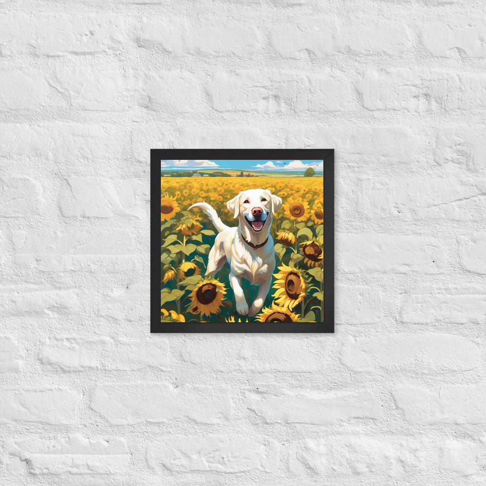 PugMug Custom White Labrador Retriever Framed Print