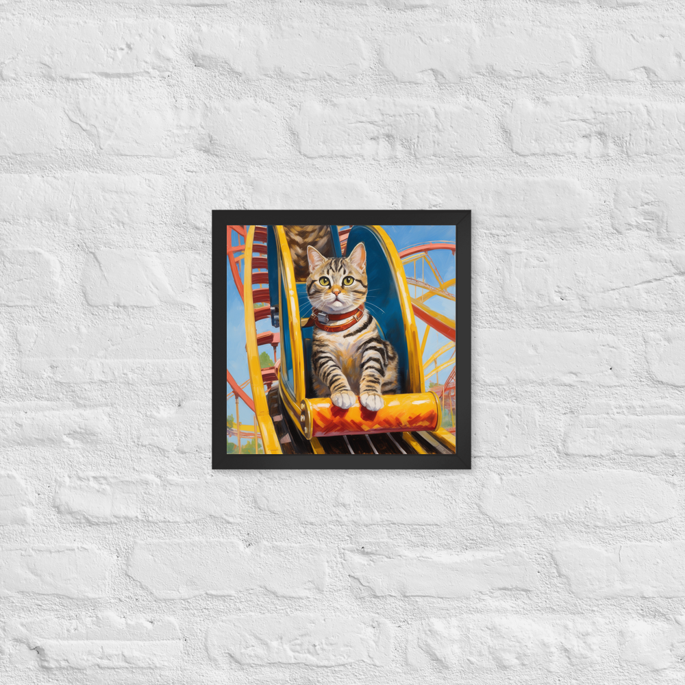 PugMug Custom Tabby American Shorthair Cat Framed Print