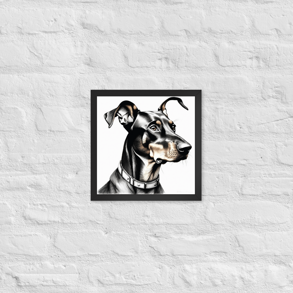 PugMug Custom Doberman Pinscher Framed Print