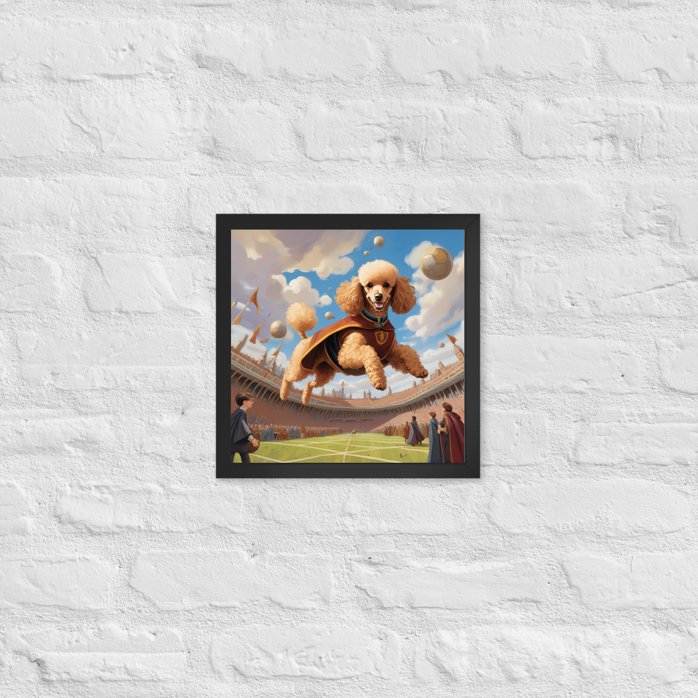 PugMug Custom Tan Poodle Framed Print