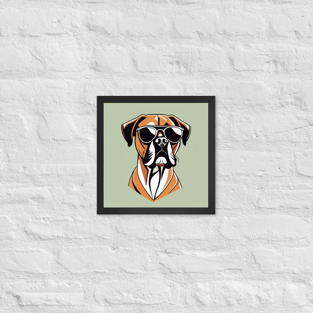 PugMug Custom Boxer Dog Framed Print