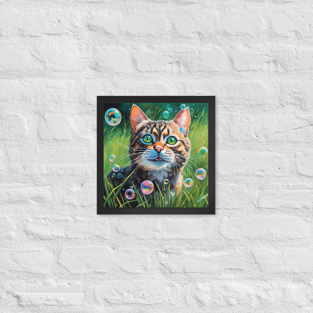 PugMug Custom Tabby Exotic Cat Framed Print
