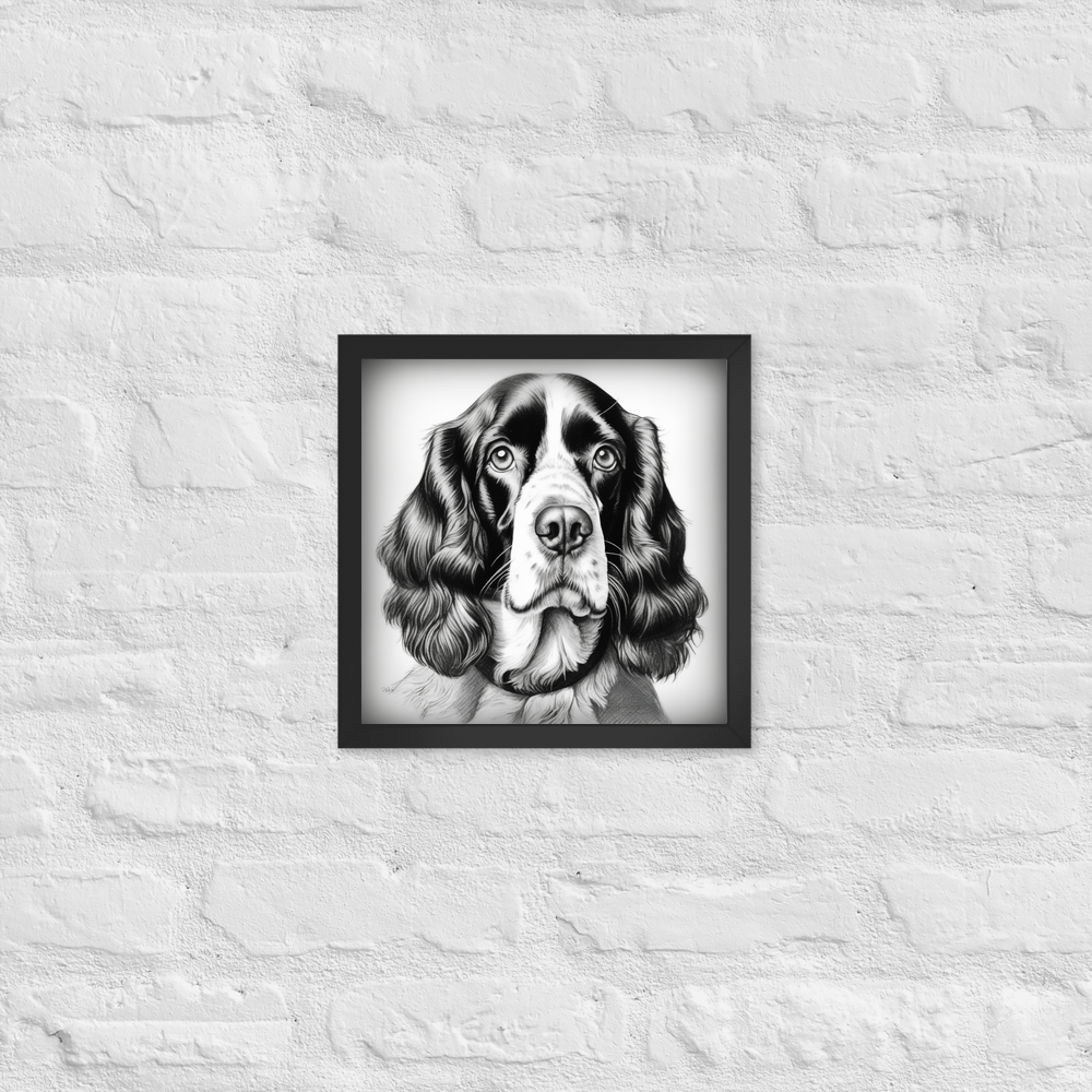 PugMug Custom English Springer Spaniel Framed Print