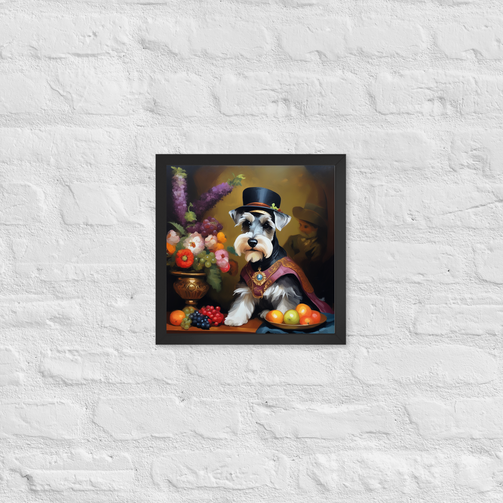 PugMug Custom Miniature Schnauzer Framed Print