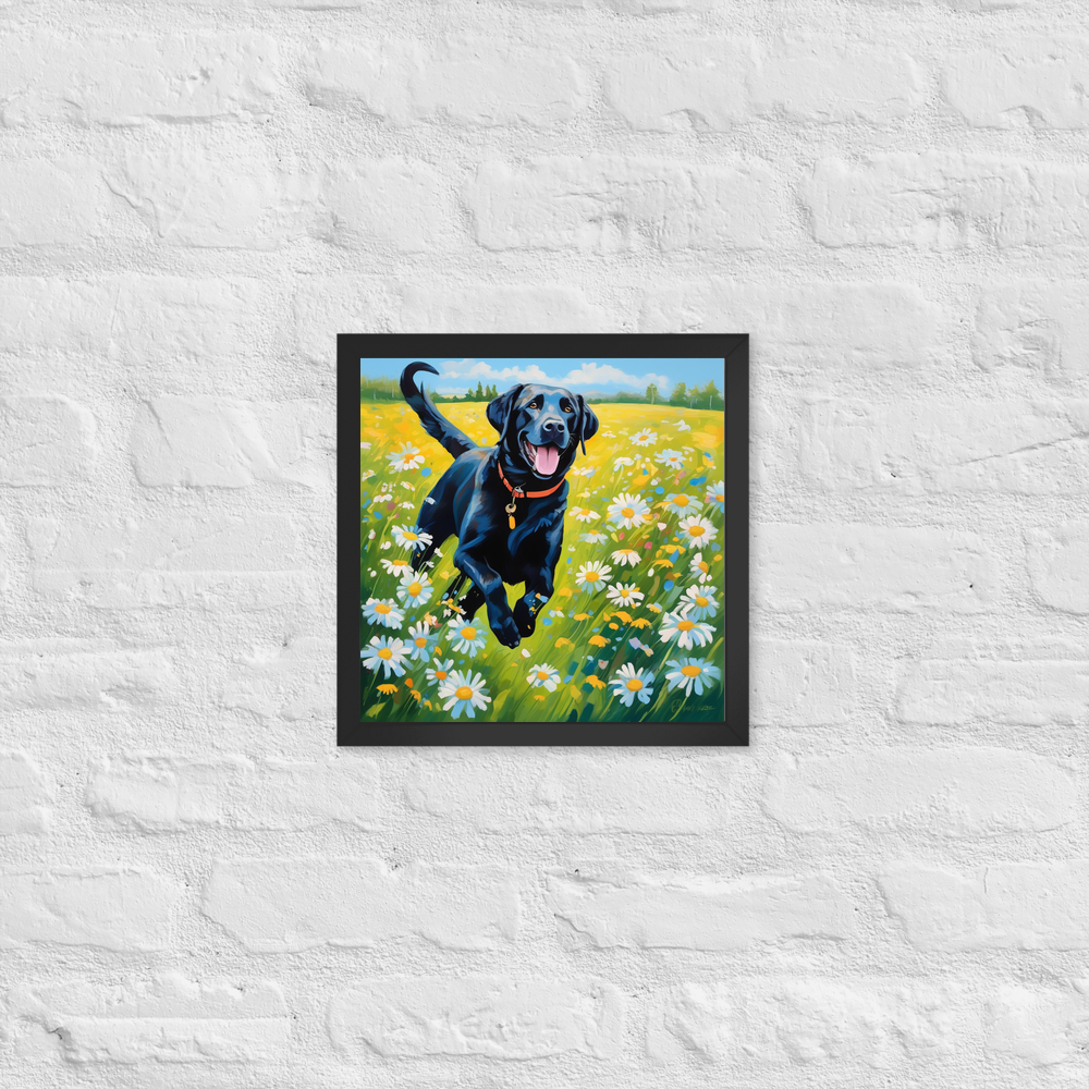 PugMug Custom Black Labrador Retriever Framed Print
