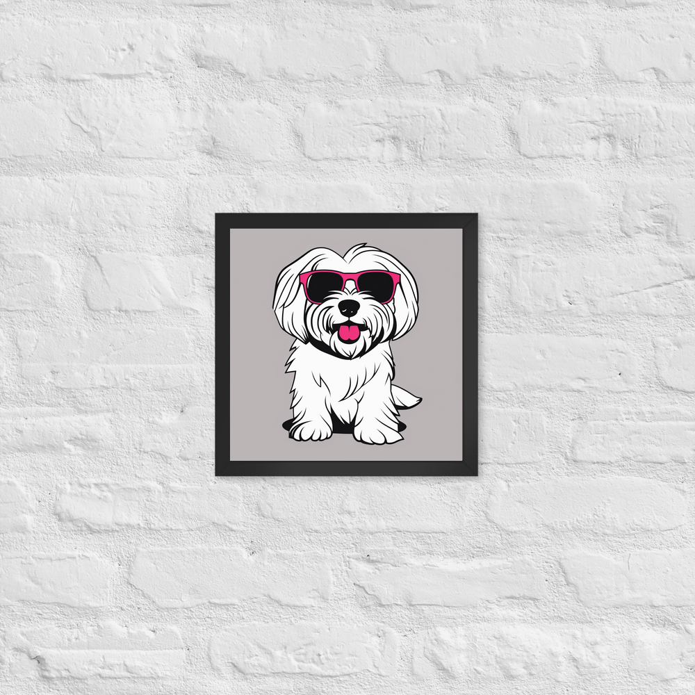 PugMug Custom White Havanese Dog Framed Print