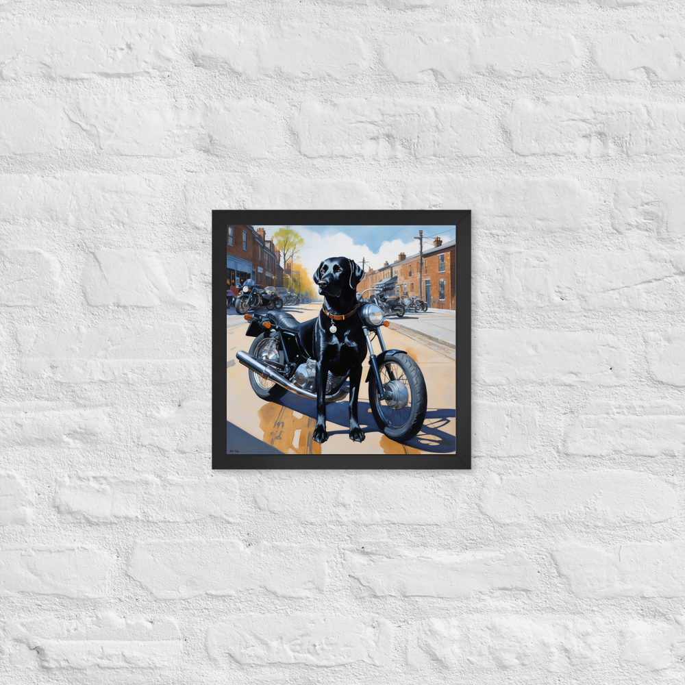 PugMug Custom Black Labrador Retriever Framed Print