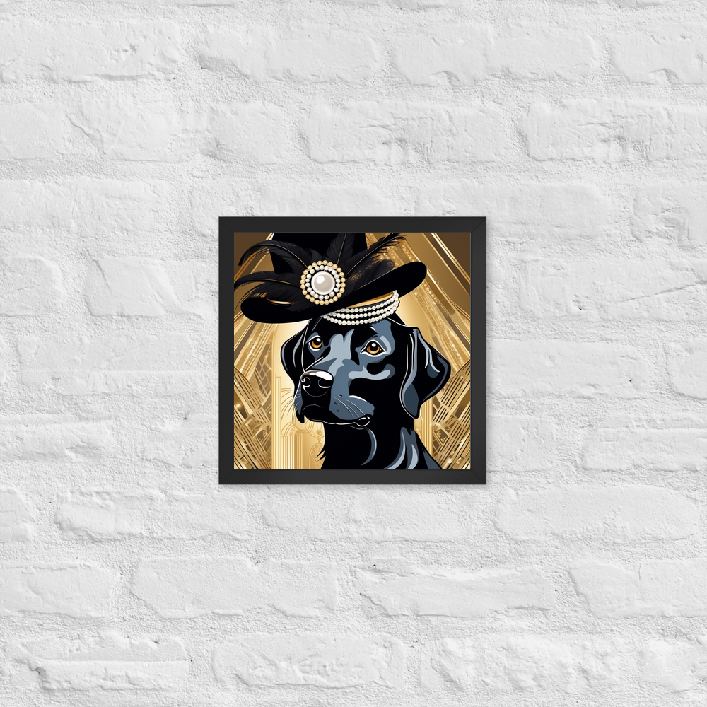 PugMug Custom Black Labrador Retriever Framed Print