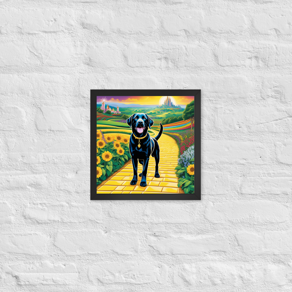 PugMug Custom Black Labrador Retriever Framed Print