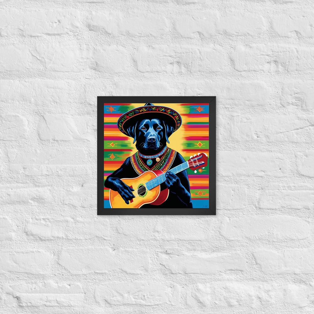 PugMug Custom Black Labrador Retriever Framed Print