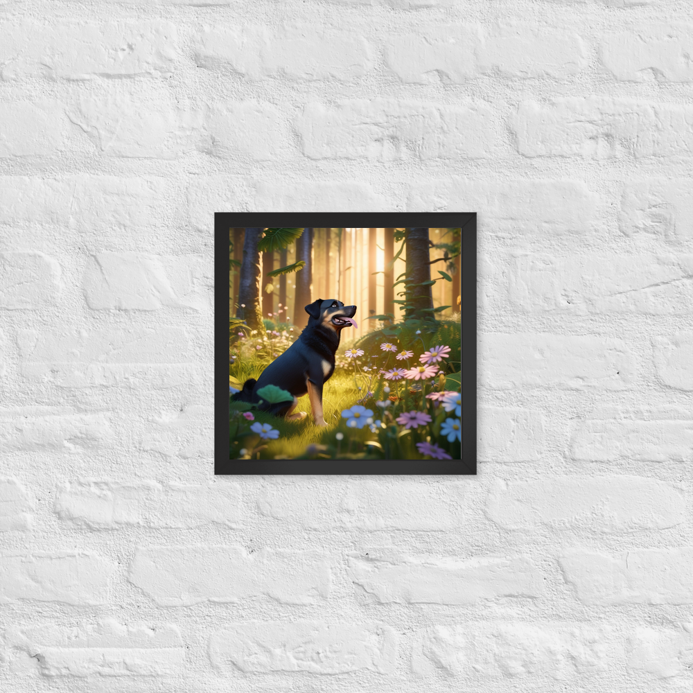 PugMug Custom Blue Framed Print