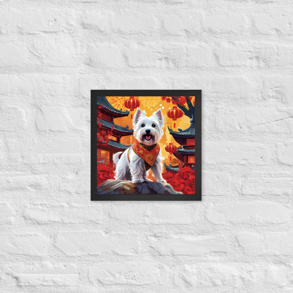 PugMug Custom West Highland White Terrier Framed Print