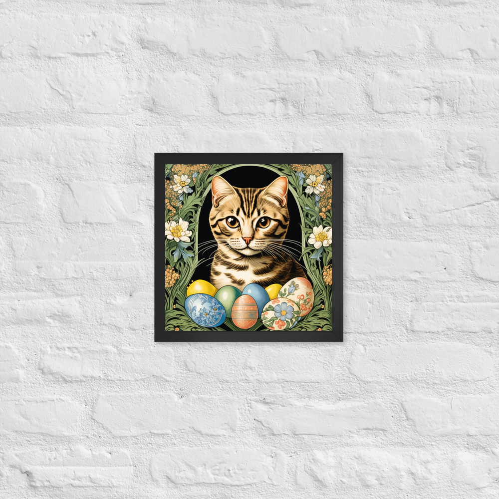 PugMug Custom Tabby Scottish Fold Cat Framed Print