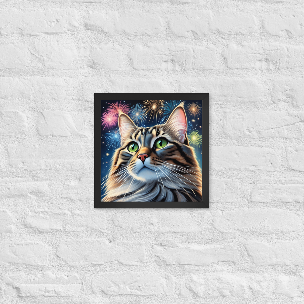 PugMug Custom Tabby Companion Cat Framed Print