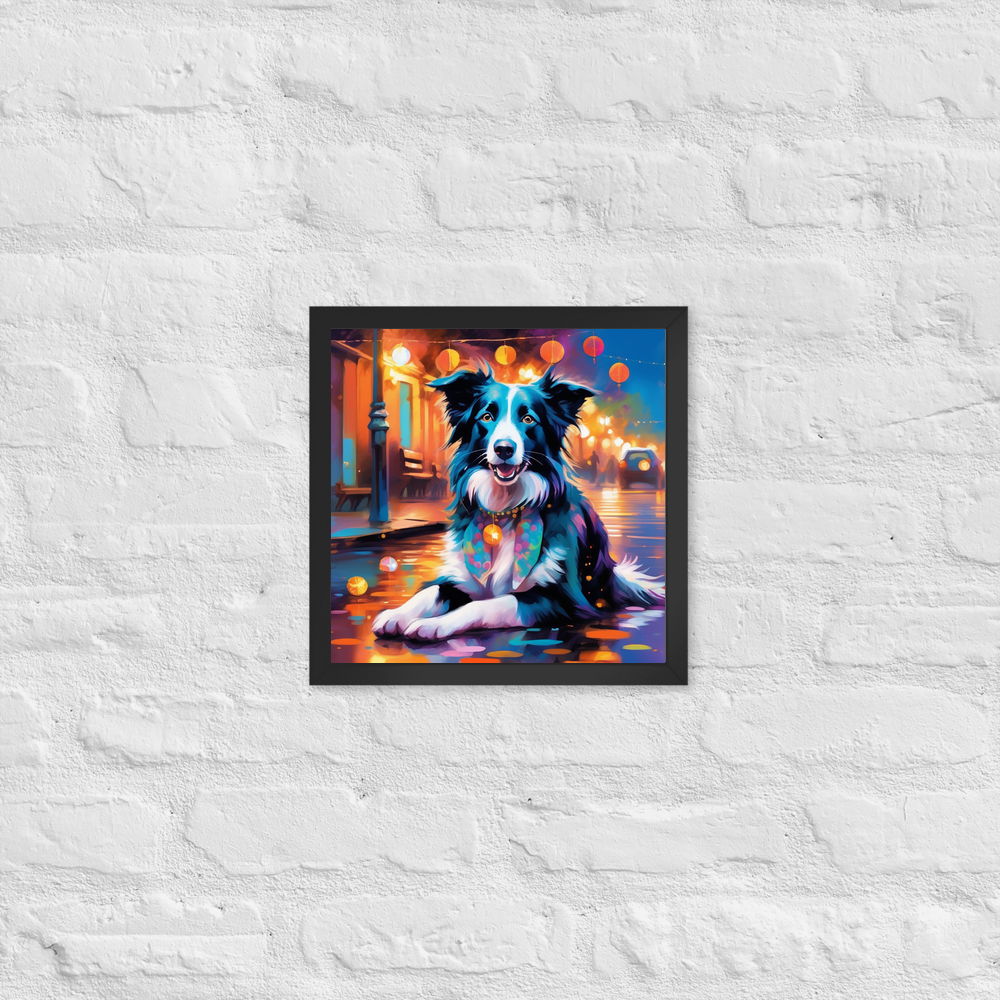 PugMug Custom Border Collie Framed Print