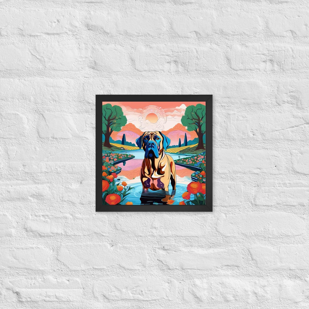 PugMug Custom Mastiff Framed Print