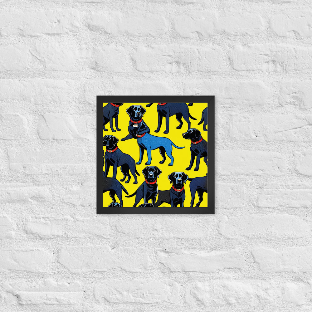 PugMug Custom Black Labrador Retriever Framed Print