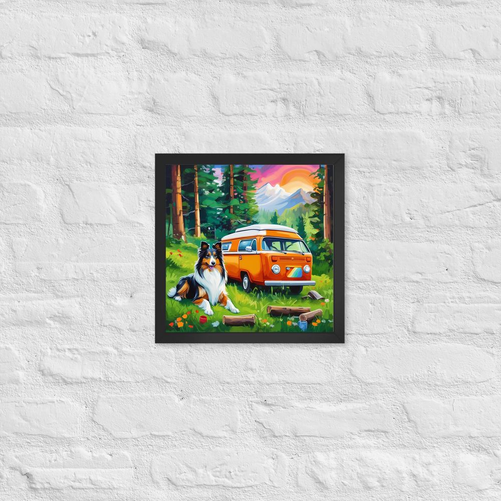 PugMug Custom Shetland Sheepdog Framed Print