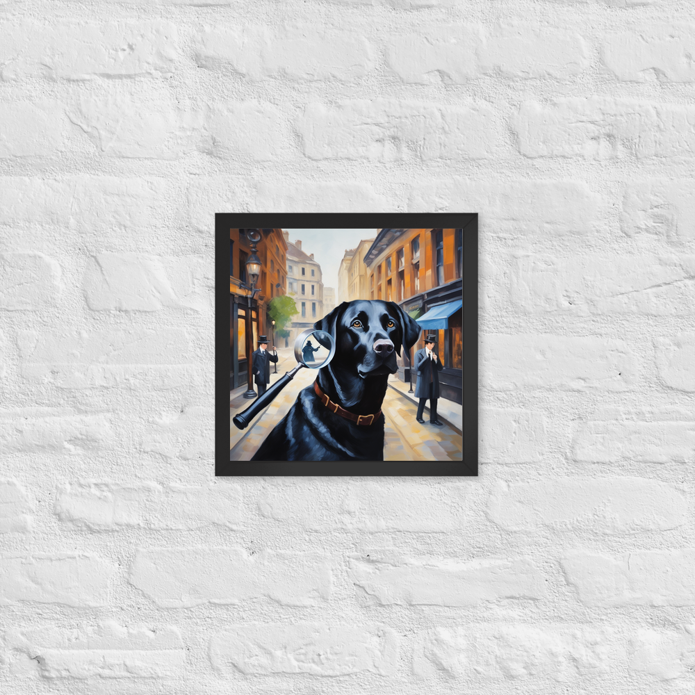 PugMug Custom Black Labrador Retriever Framed Print