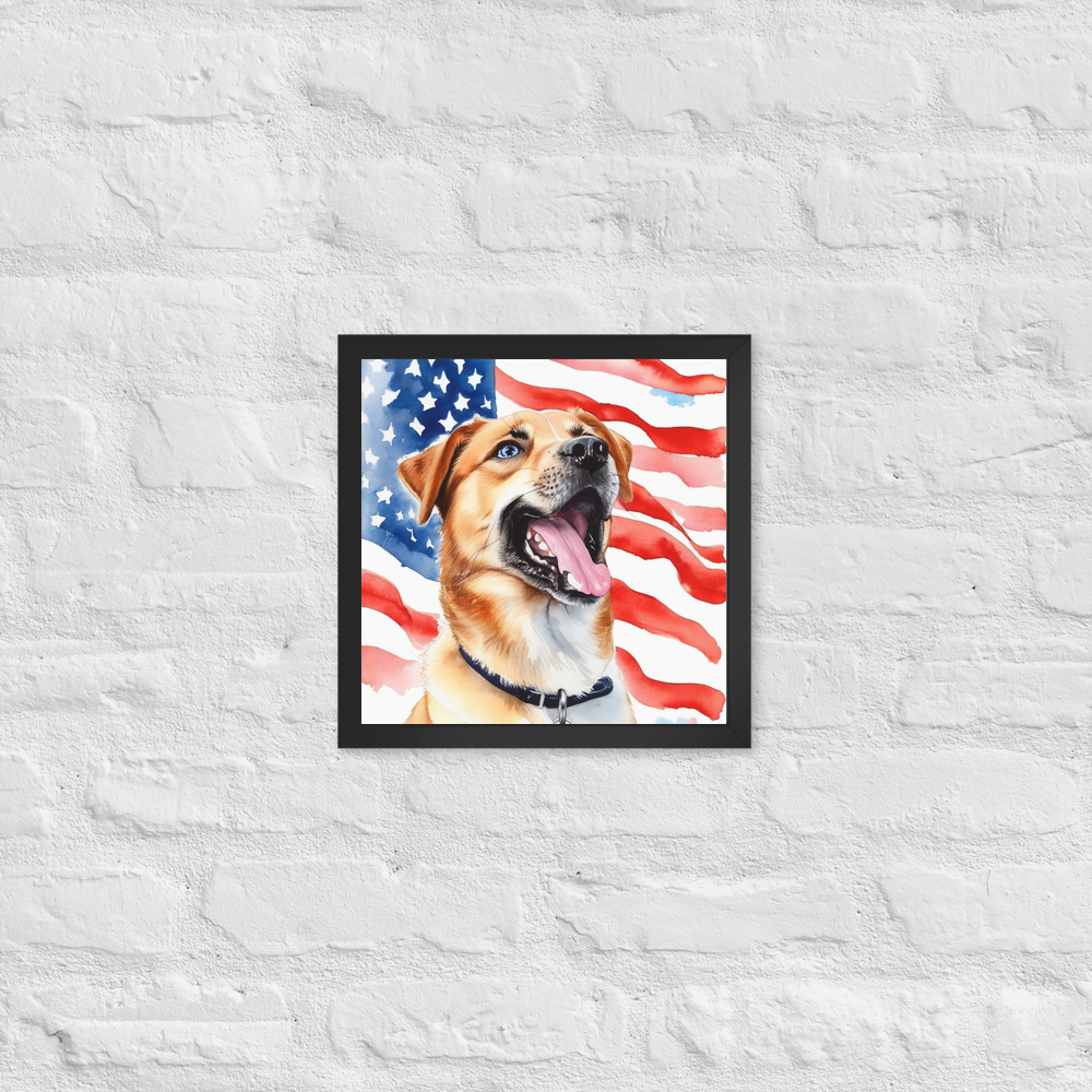 PugMug Custom Blue Framed Print