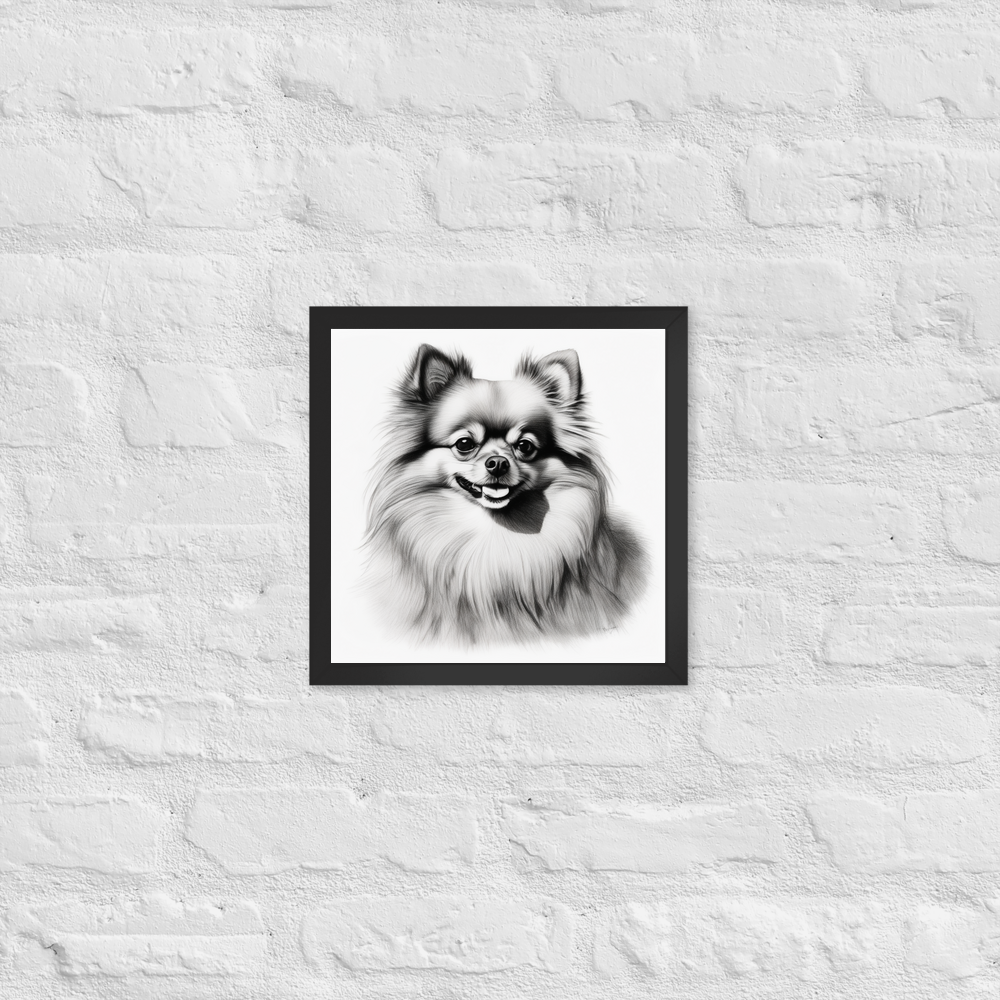 PugMug Custom Tan Pomeranian Framed Print