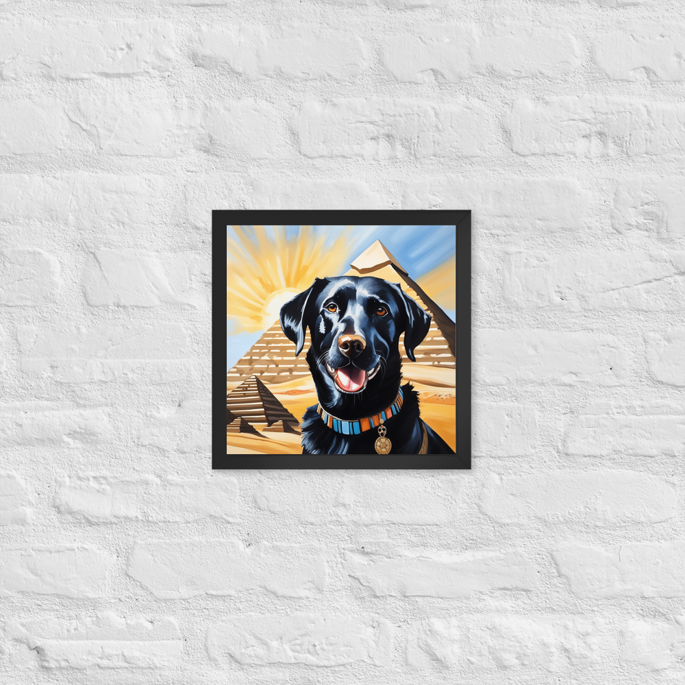PugMug Custom Black Labrador Retriever Framed Print