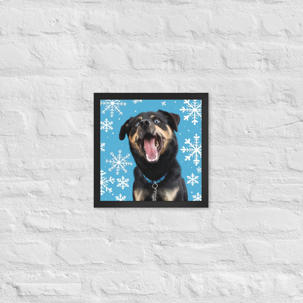 PugMug Custom Blue Framed Print
