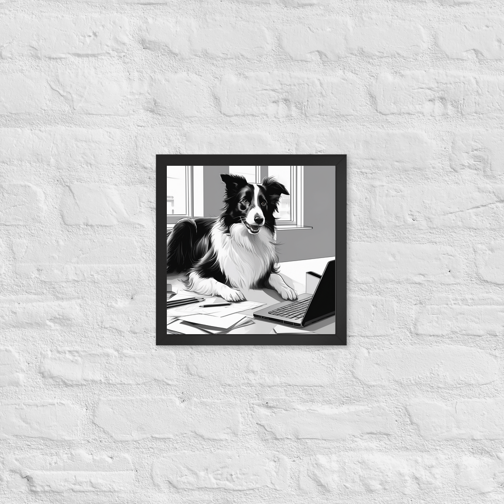 PugMug Custom Border Collie Framed Print