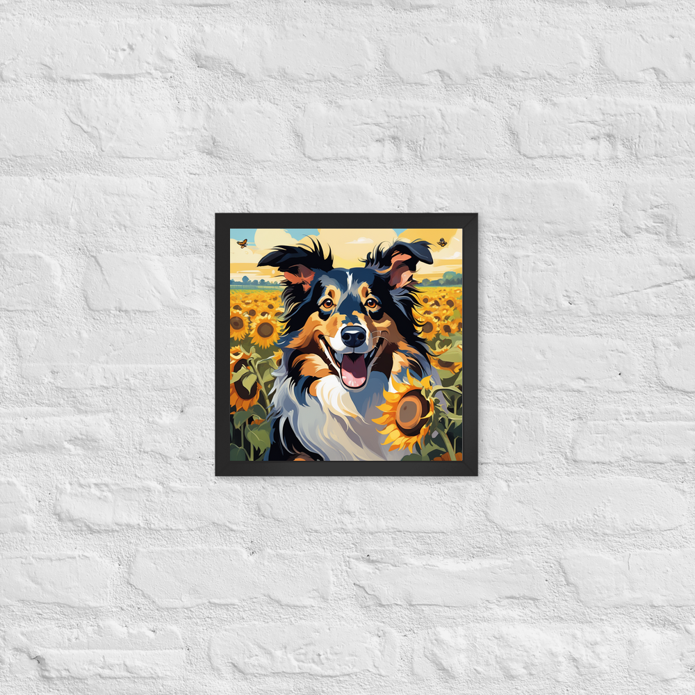 PugMug Custom Collie Framed Print