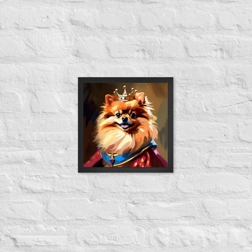 PugMug Custom Tan Pomeranian Framed Print