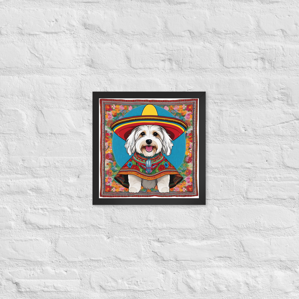 PugMug Custom White Havanese Dog Framed Print