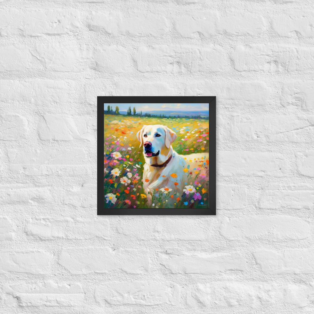 PugMug Custom White Labrador Retriever Framed Print