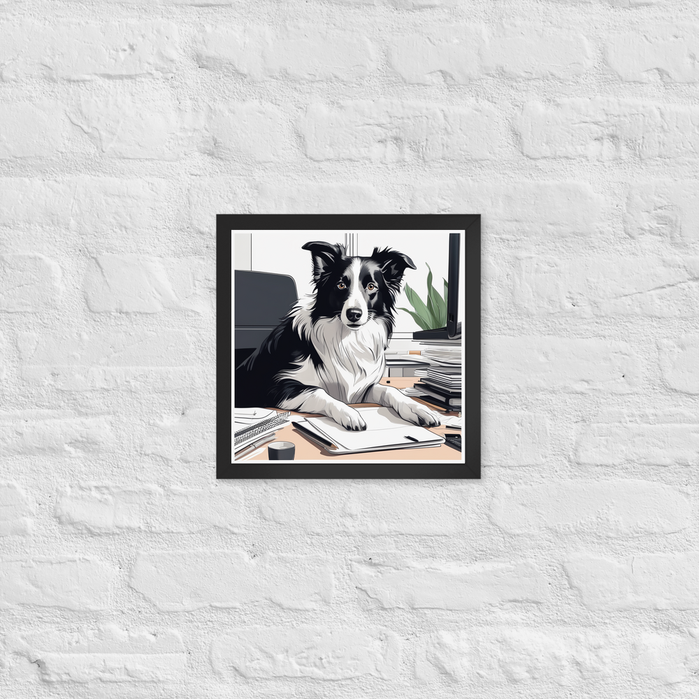 PugMug Custom Border Collie Framed Print