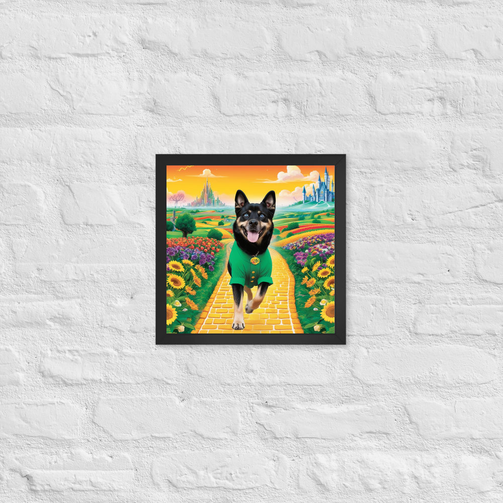 PugMug Custom Blue Framed Print