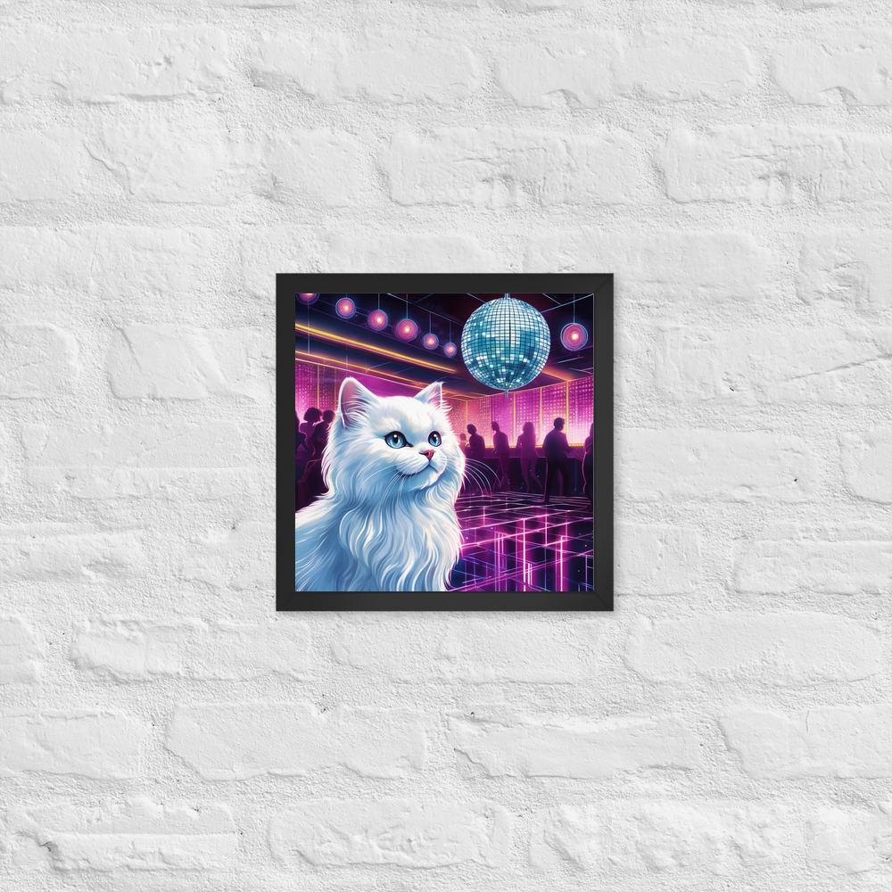 PugMug Custom White Persian Cat Framed Print