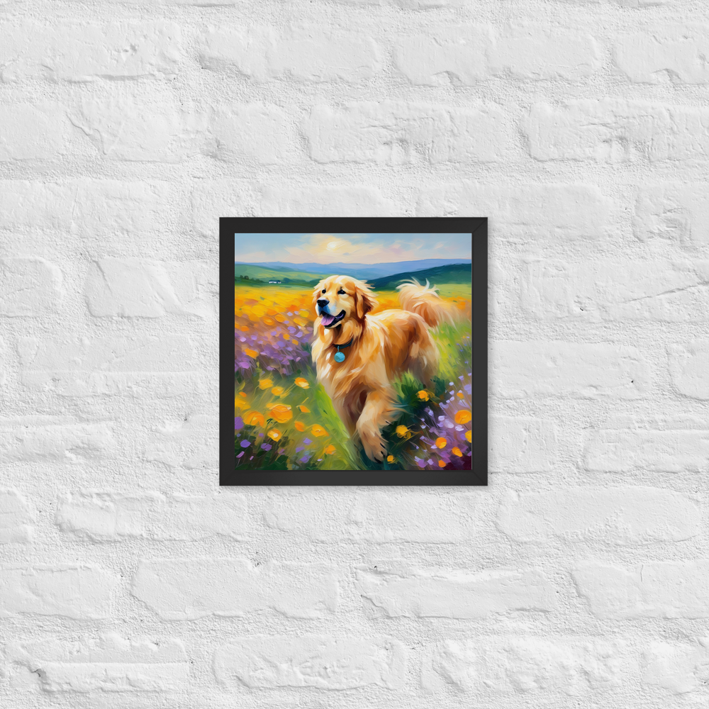 PugMug Custom Golden Retriever Framed Print