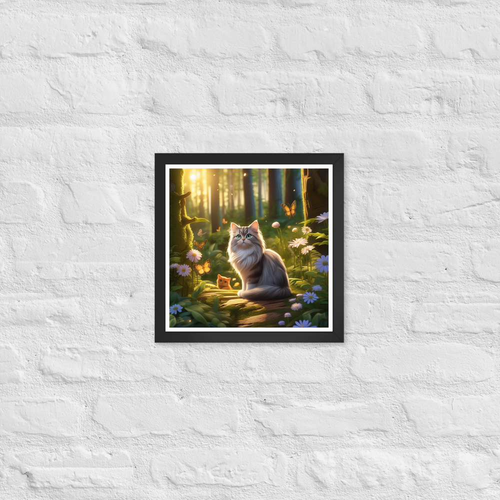 PugMug Custom Tabby Persian Cat Framed Print