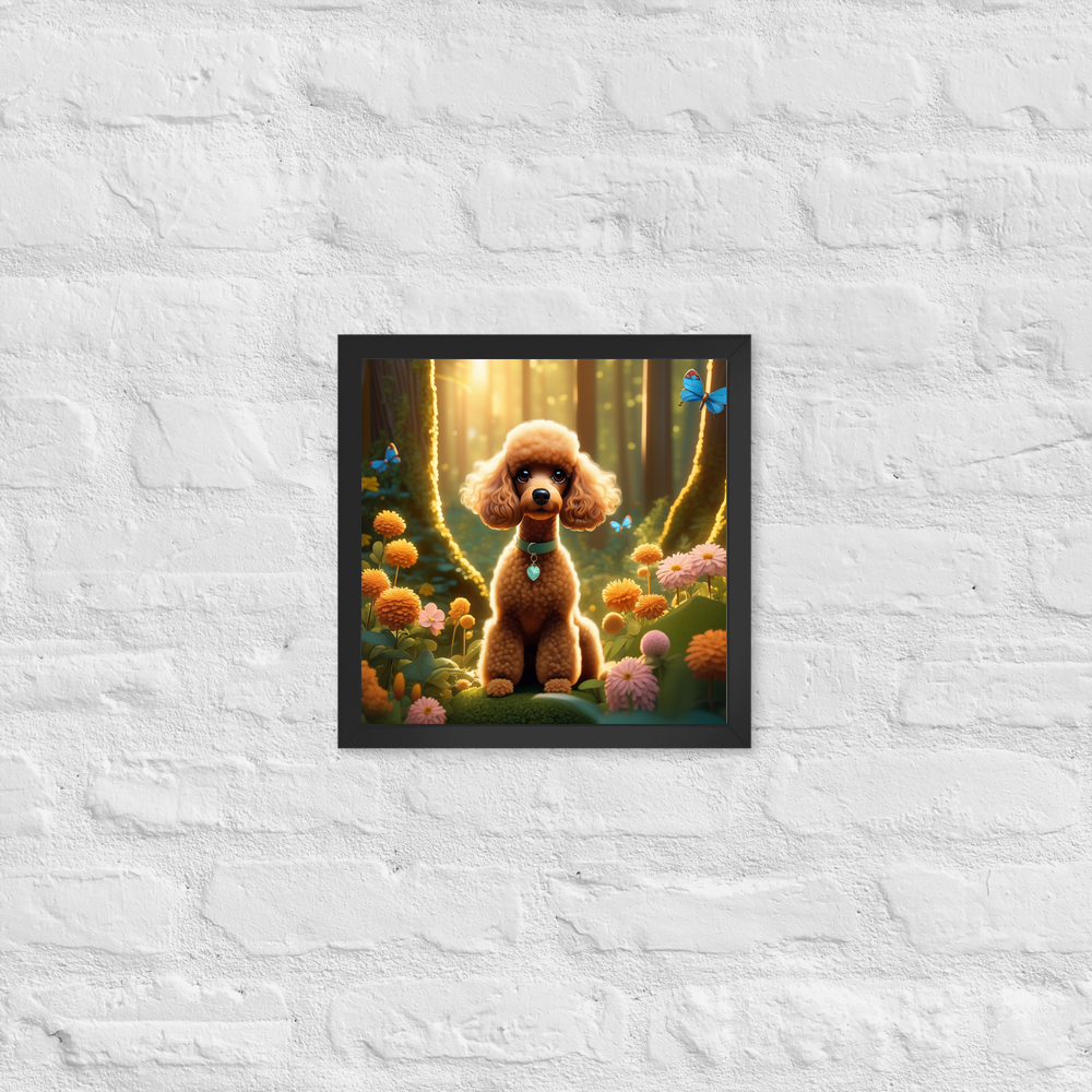 PugMug Custom Tan Poodle Framed Print