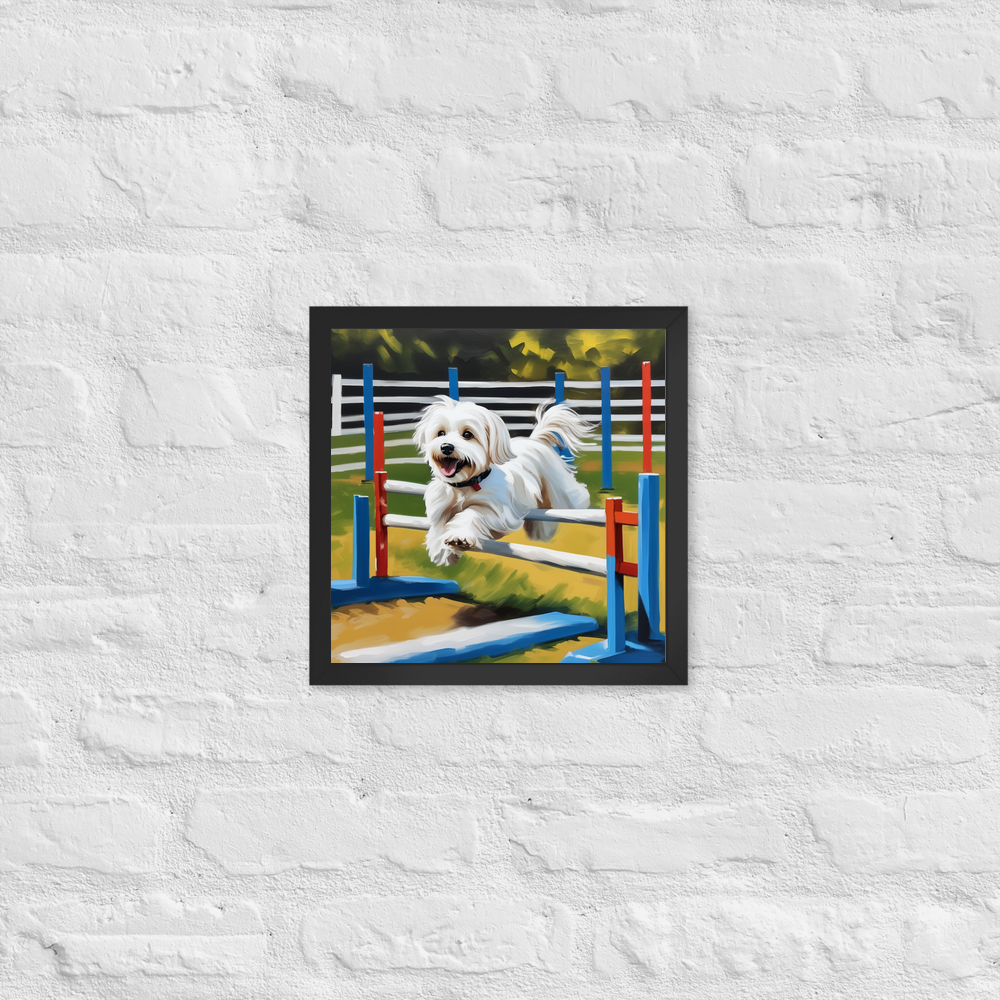 PugMug Custom White Havanese Dog Framed Print