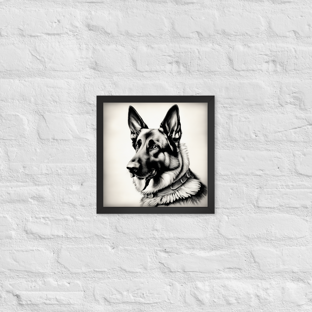 PugMug Custom German Shepherd Dog Framed Print