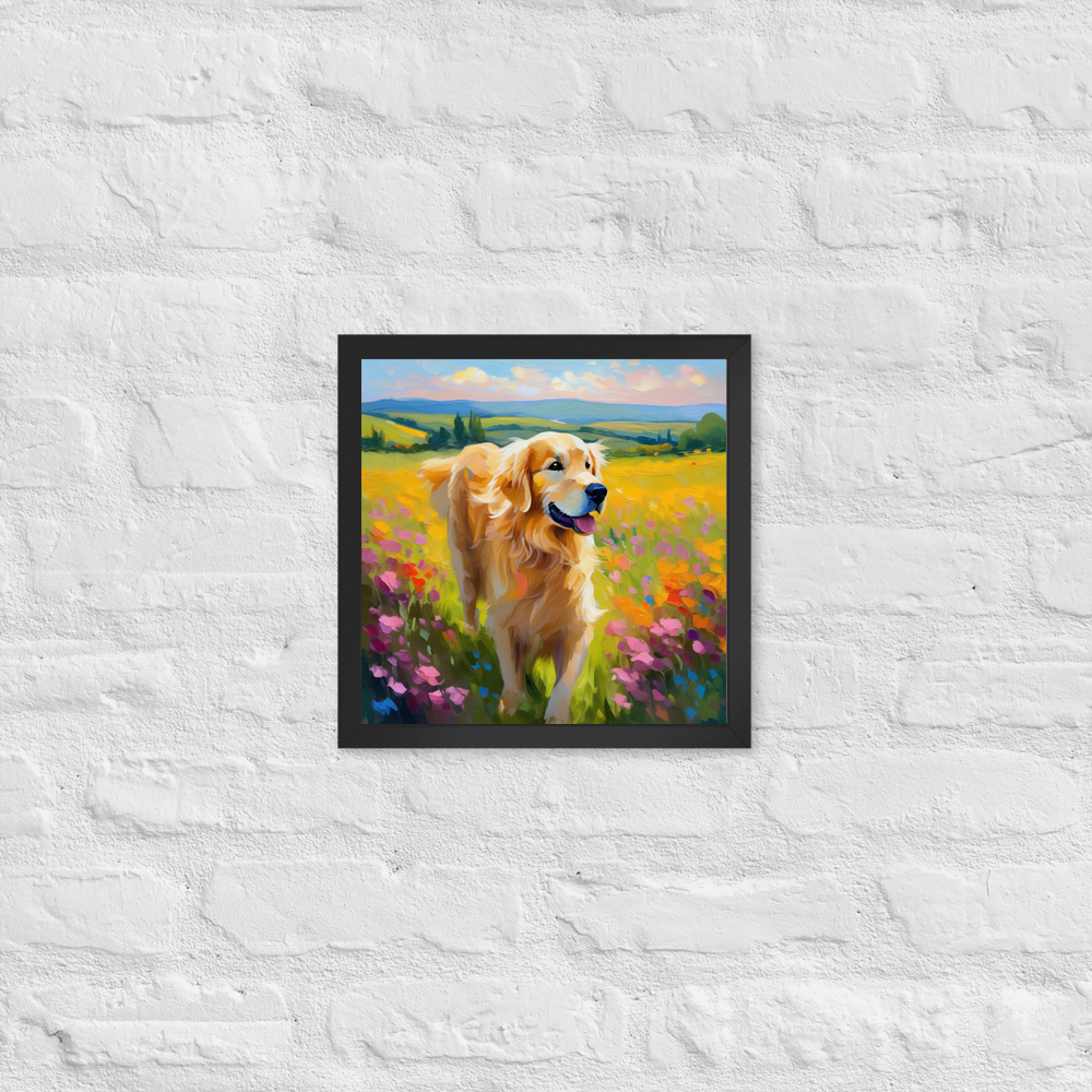 PugMug Custom Golden Retriever Framed Print