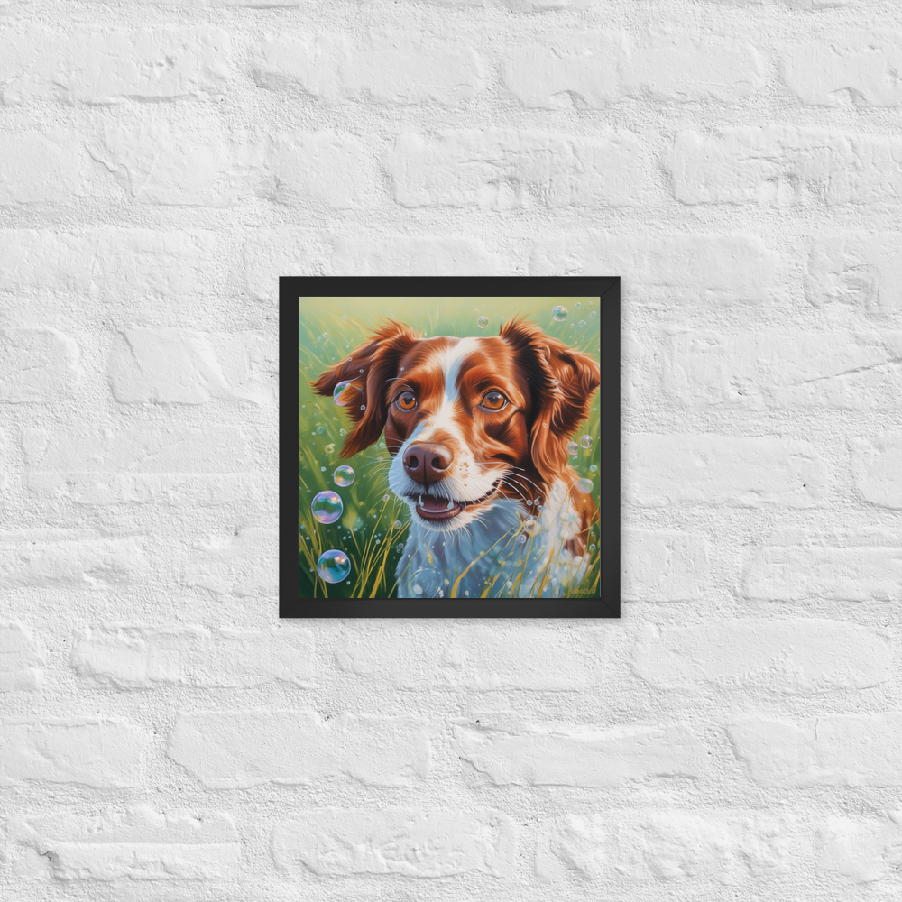 PugMug Custom Brittany Dog Framed Print