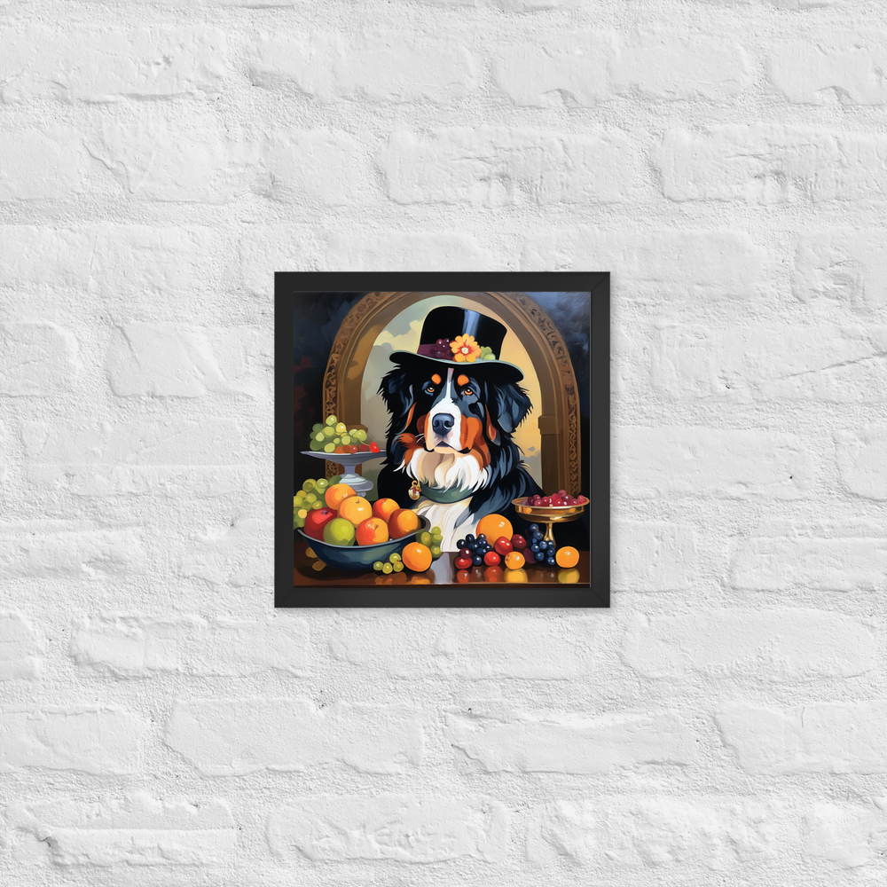 PugMug Custom Bernese Mountain Dog Framed Print
