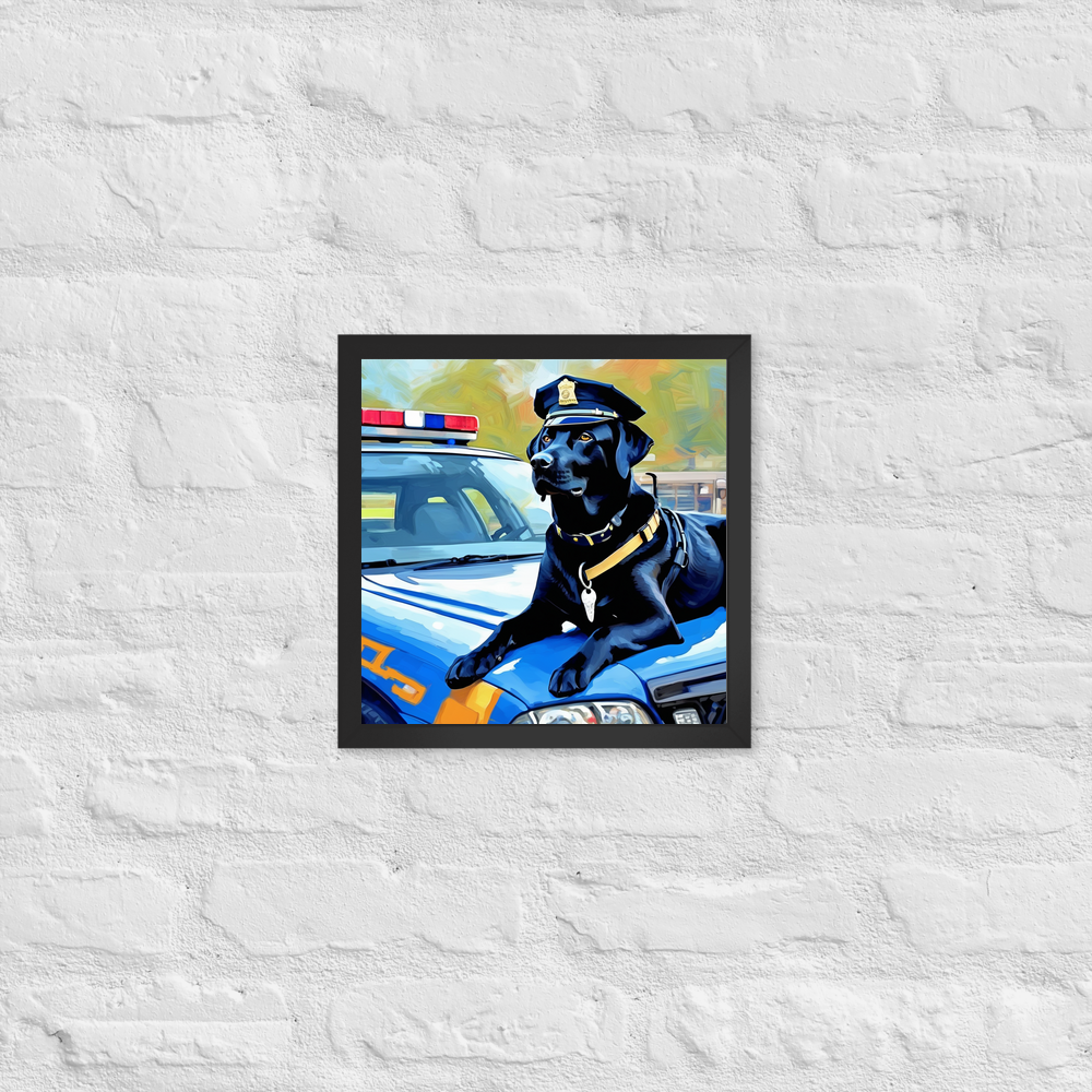 PugMug Custom Black Labrador Retriever Framed Print