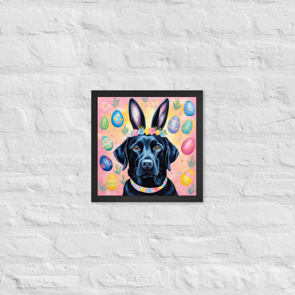PugMug Custom Black Labrador Retriever Framed Print