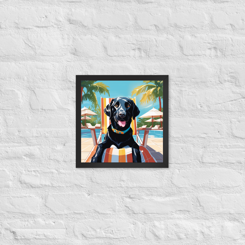 PugMug Custom Black Labrador Retriever Framed Print