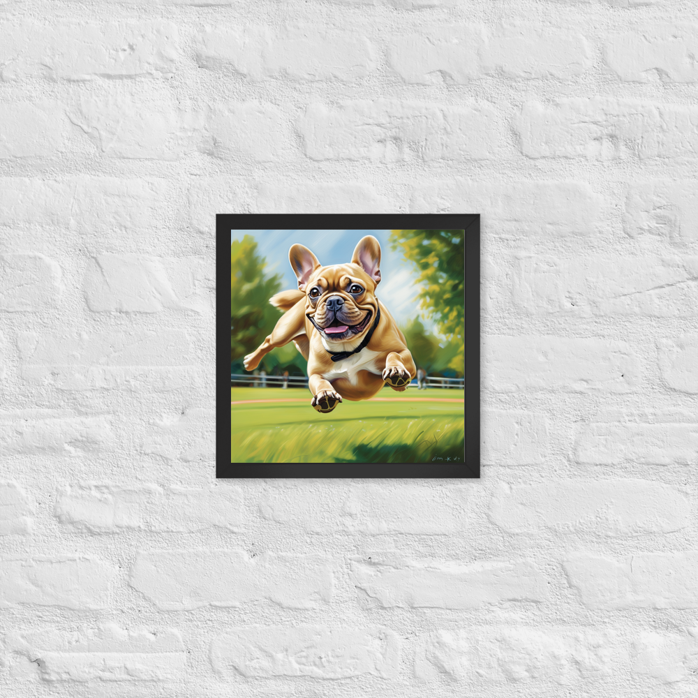 PugMug Custom Tan French Bulldog Framed Print