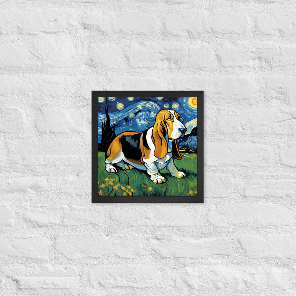 PugMug Custom Basset Hound Framed Print