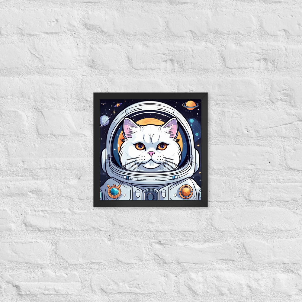 PugMug Custom White Persian Cat Framed Print